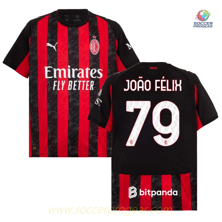 AC Milan Home Football Jersey 2025/26 Collection Joao Felix