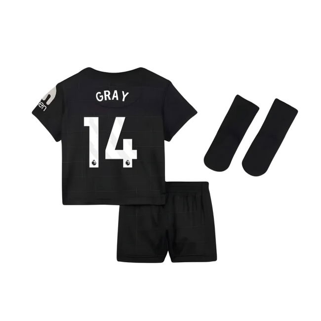 Spurs Authentic 2025-2026 Tottenham Away Baby Kit (Gray 14)