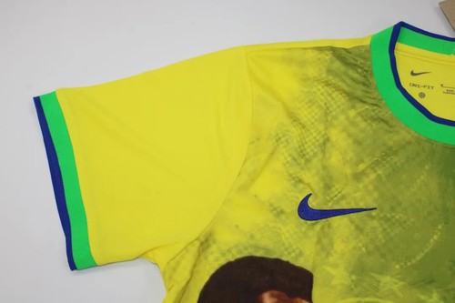 2022 Brazil Premium Camiseta Yellow - Retro Performance Driven -