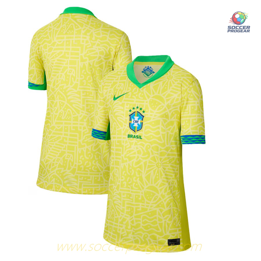 Children's Brazil Home Soccer Shirt 2024/25 Collection