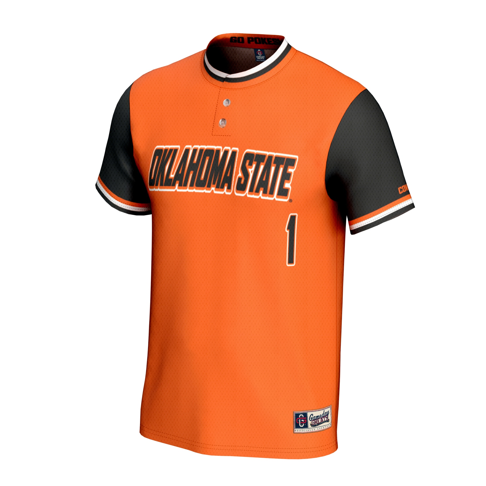 [NJP] Oklahoma State Cowboys GameDay Greats Unisex Lightweight Softball Fashion Jersey - Orange
