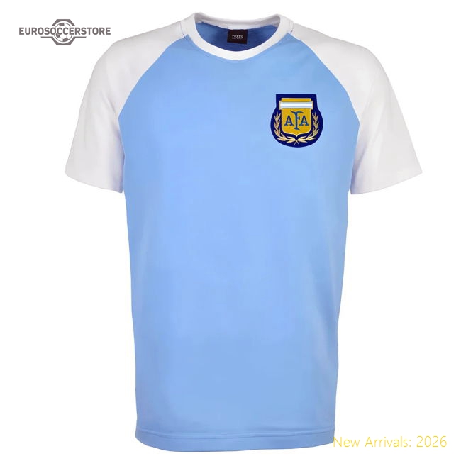 Kids Argentina Raglan Sleeve Sky/White T-Shirt