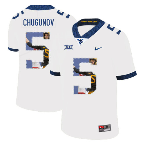 Men's None #5 Chris Chugunov White 2024 game jersey official licensed