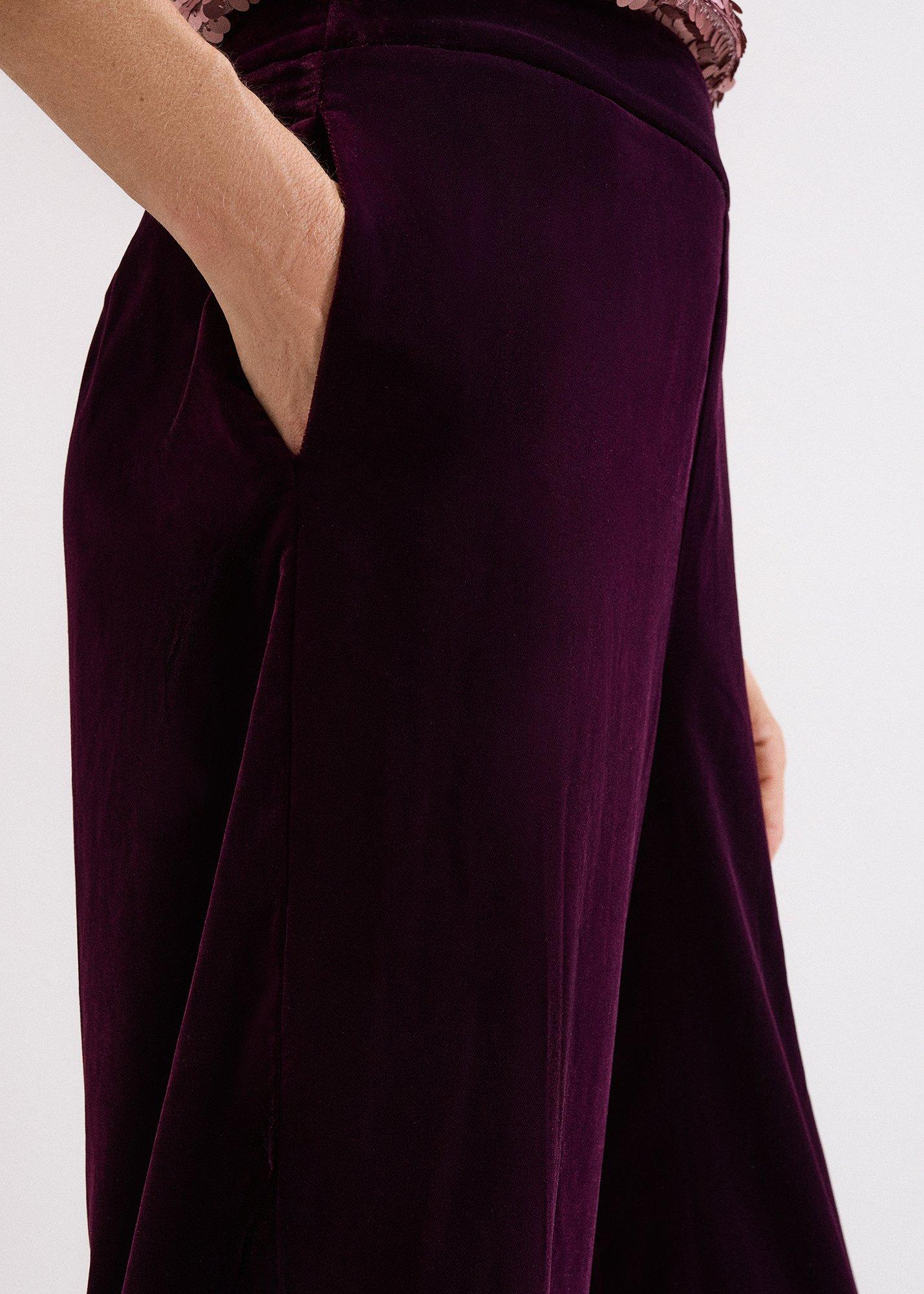 Petite Valentina Velvet Trouser