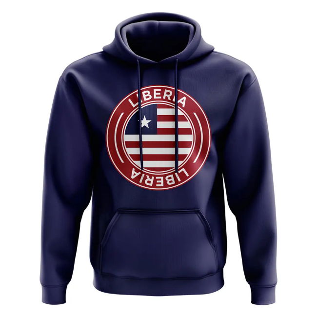 Collector'S-Item Liberia Football Badge Hoodie (Navy) Aero-Dynamic