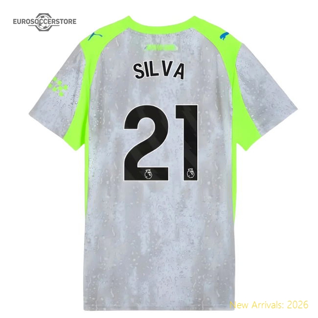 Man City Silva Chic Womens Jersey Performance Fabric Moisture-wicking