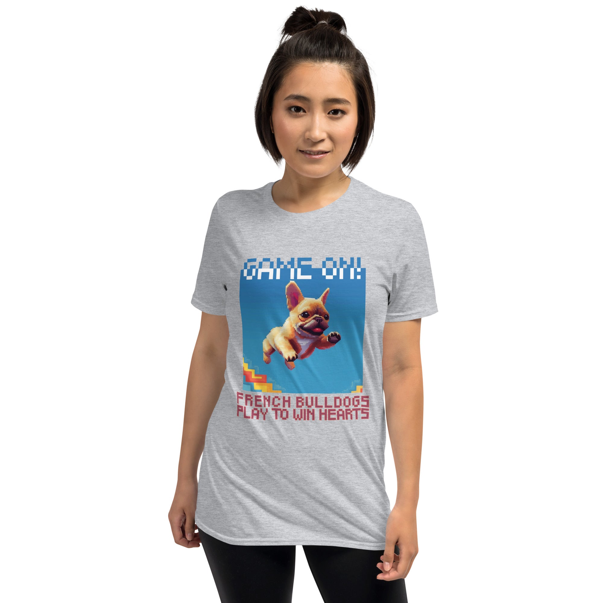 Frenchie-Fan Cozy Pixel Pup Paradise - Unisex T-shirt for Fashion Lovers