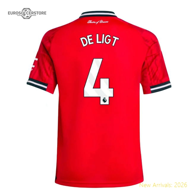 First-class Home Premier League Team De Ligt Jersey 2025-2026 Flexible