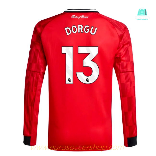 2025-2026 Man Utd Long Sleeve Home Shirt (Kids) (Dorgu 13)