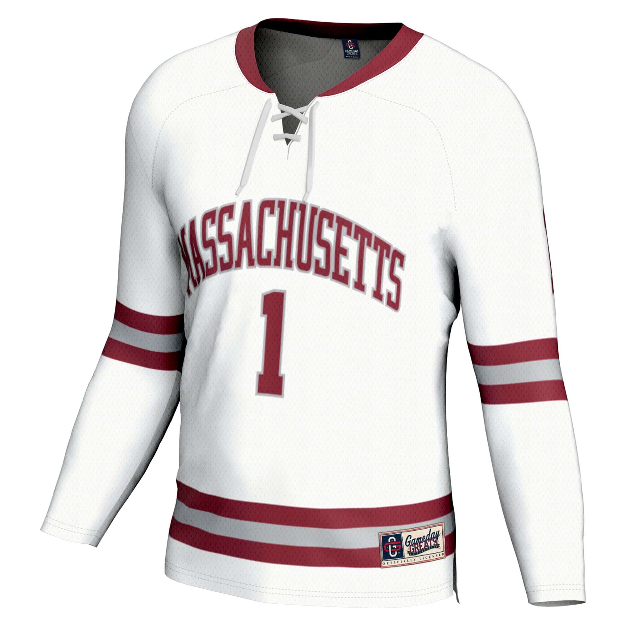 [NJP] UMass Minutemen GameDay Greats Youth Hockey Fashion Jersey - White