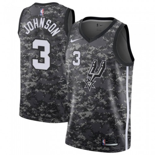 SA Spurs #3 Keldon Johnson Elite 2018 City NBA Jersey - Black Swingman