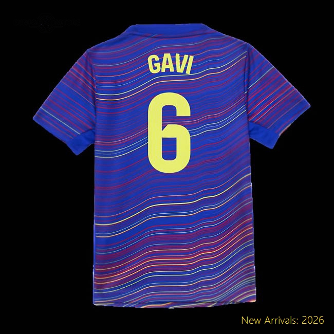 Football Team Gavi Durable Kids Jersey Drycell Stretchy