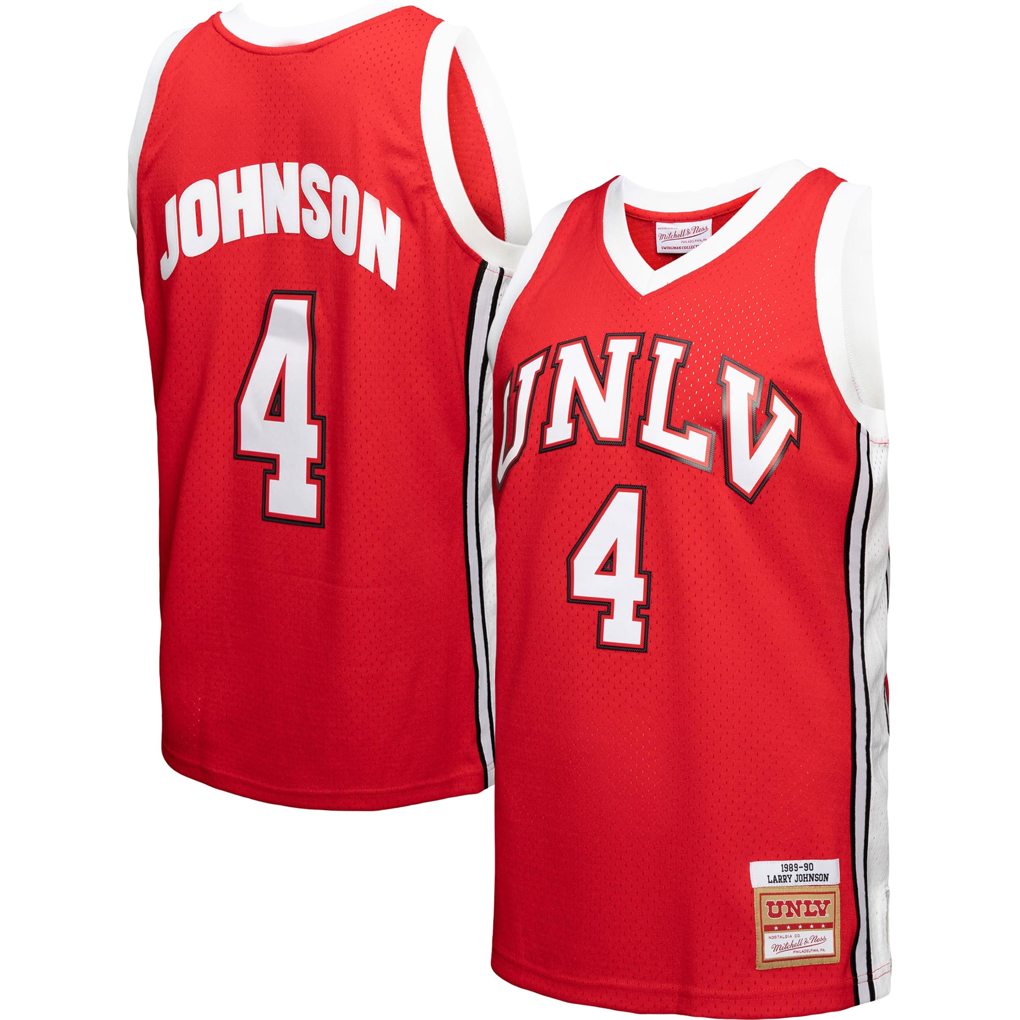 [DDG] Women's Larry Johnson UNLV Rebels 1989/90 Player Swingman Jersey - Red