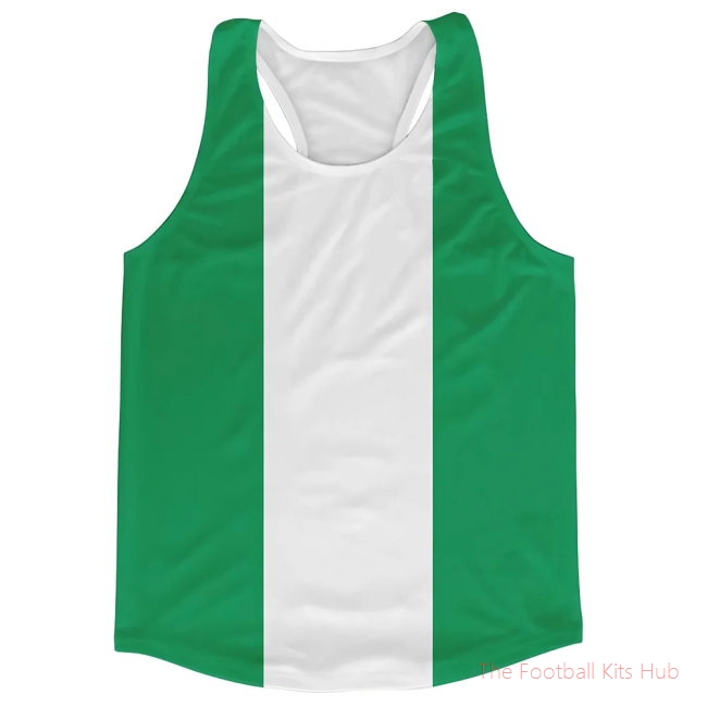 Men Nigeria Flag Running Vest