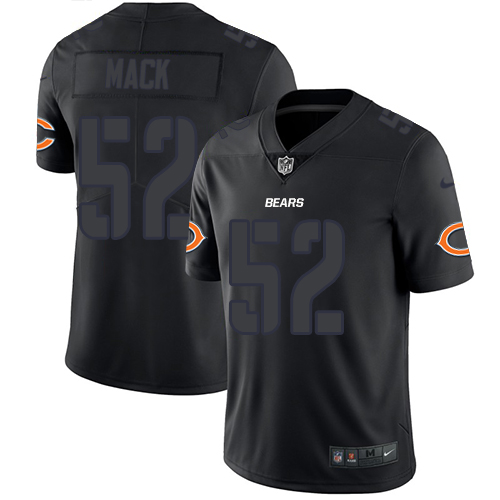 Official NFL CHI Bears #52 Khalil Mack Black Limited Jersey - NFL L...