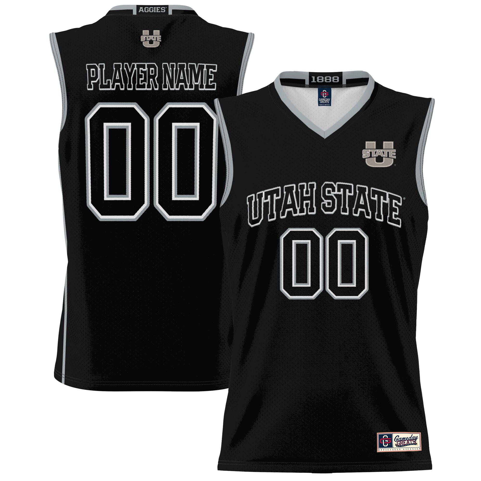 [NJP] Utah State Aggies GameDay Greats Youth NIL Pick-A-Player Lightweight Women's Basketball Jersey - Black