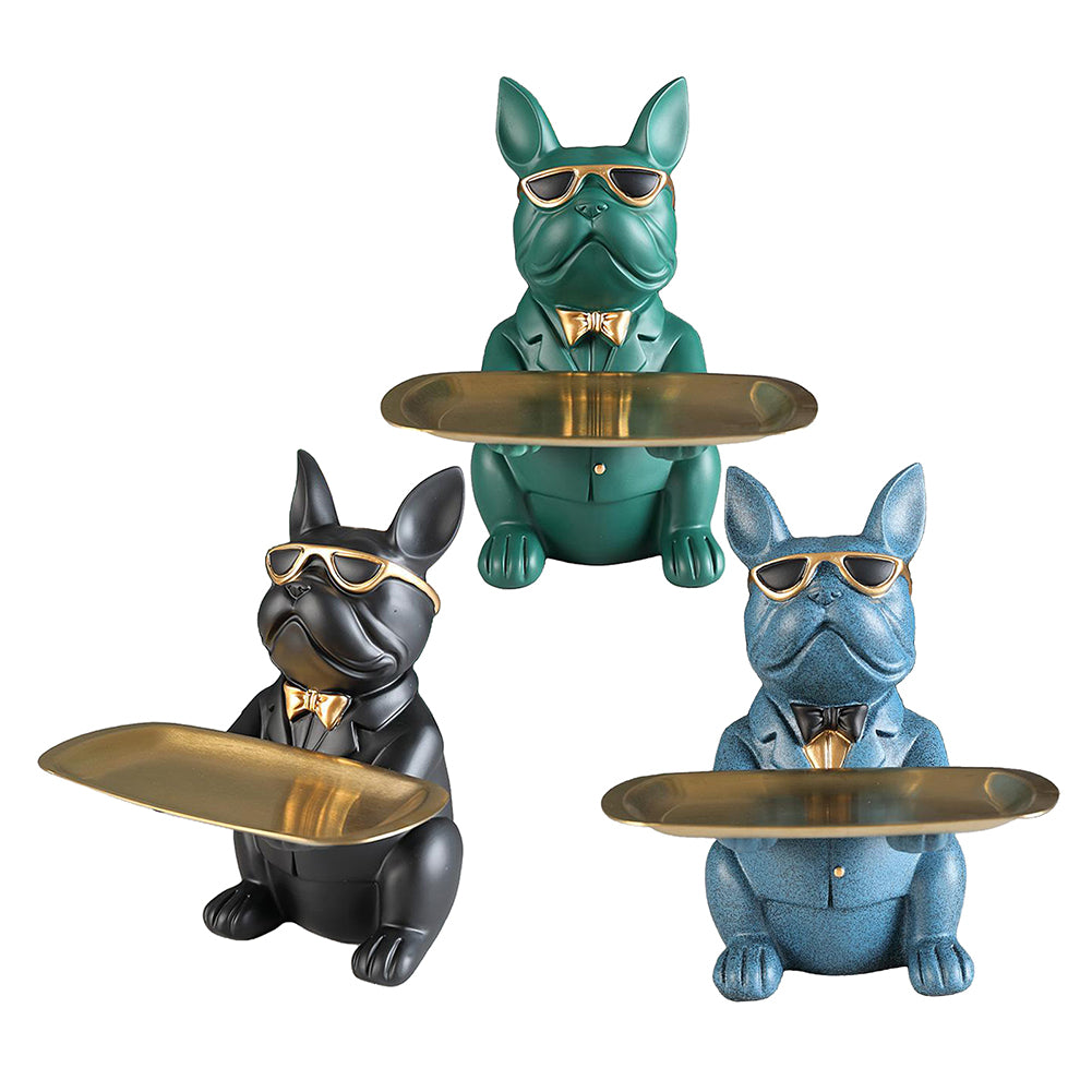 Culture-Inspired Decorella™ - French Bulldog Statue Storage Tray for ...