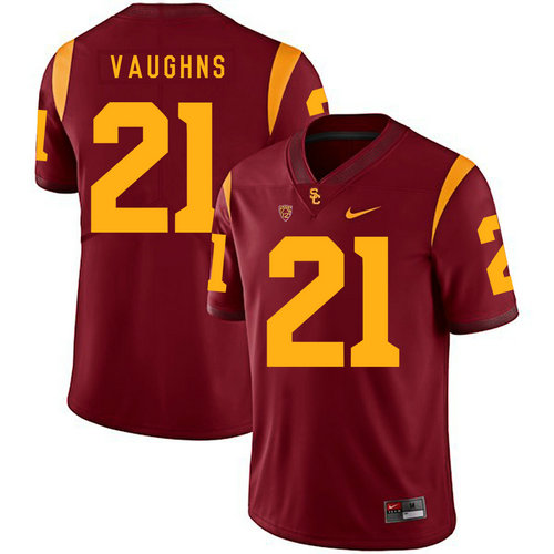 Men's None #21 Tyler Vaughns Red 2024 game jersey high quality Jersey