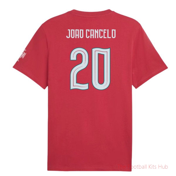 [LK] 2026/27 Portugal FtblCulture Tee (Red) (Joao Cancelo 20)