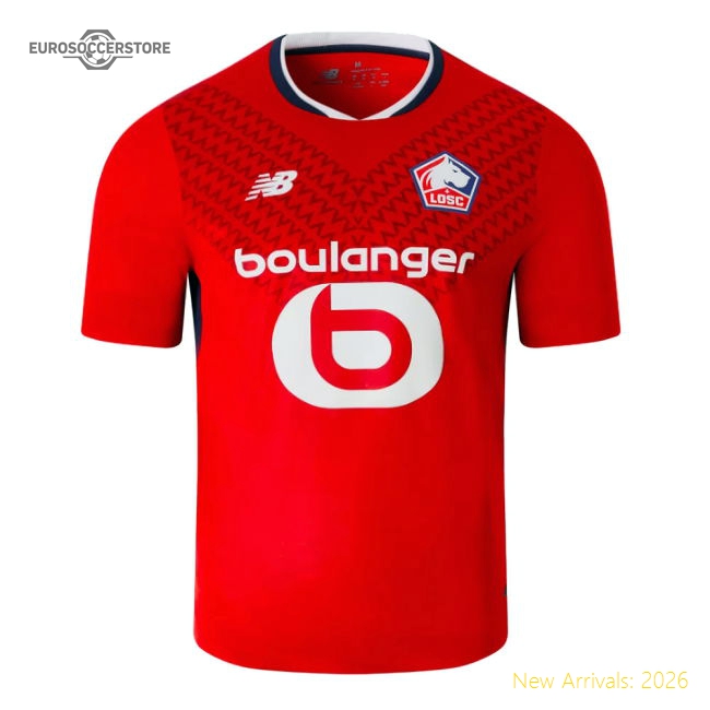 Authentic Best-Selling 2024-2025 Lille Losc Home Shirt (J.David 9)