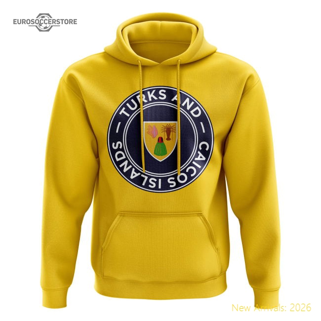 Turks And Caicos Football Badge Hoodie (yellow) - Supporter Edition