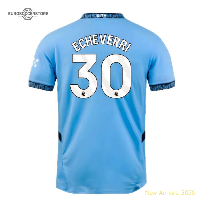 Premier League Team Echeverri Top-tier Home Jersey Top Flight Textile