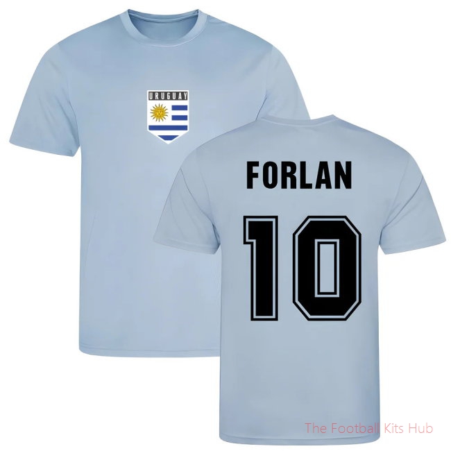 Forlan Uruguay Training Jersey (Sky Blue)