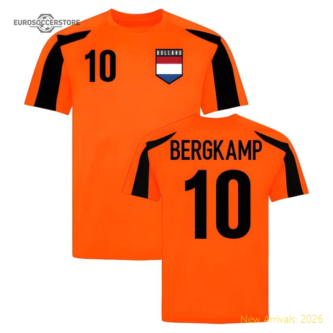 Holland Sports Training Jersey (Orange-Black) (Bergkamp 10)