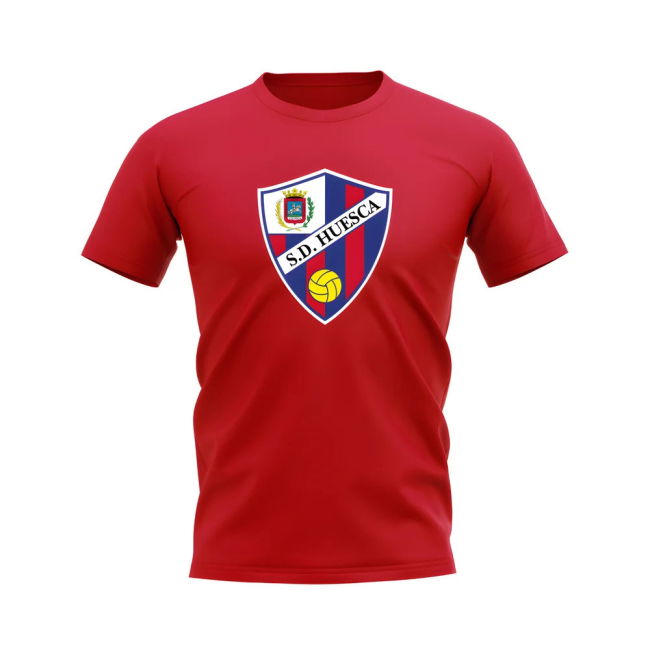 Huesca Badge T-shirt (Red) | Modern Fit | Collector's Item