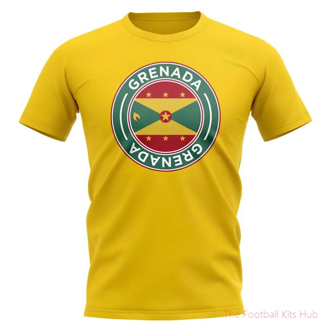 Grenada Football Badge T-Shirt (Yellow)