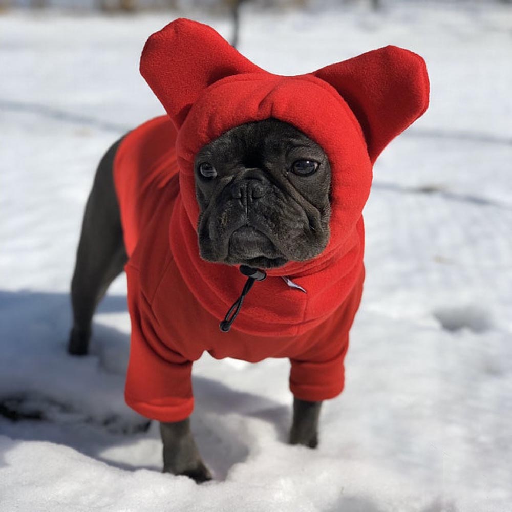 French Bulldog French Bulldog Soft Fleece Winter Hat Warm Dog Outfit
