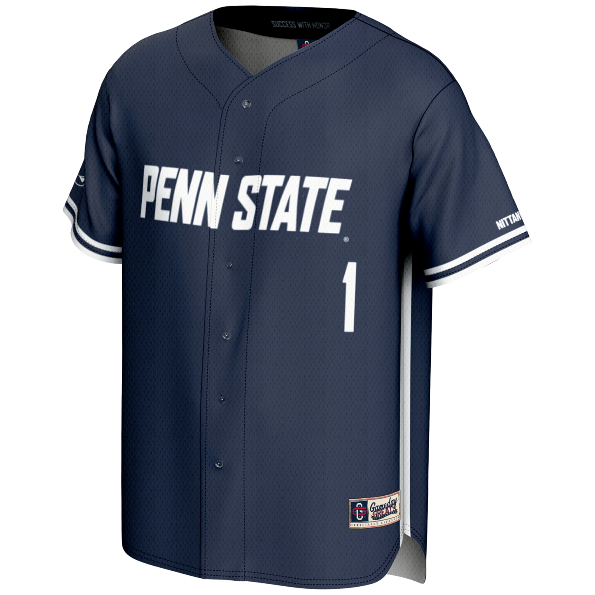 [DDG] Penn State Nittany Lions GameDay Greats Youth Lightweight Baseball Fashion Jersey - Navy