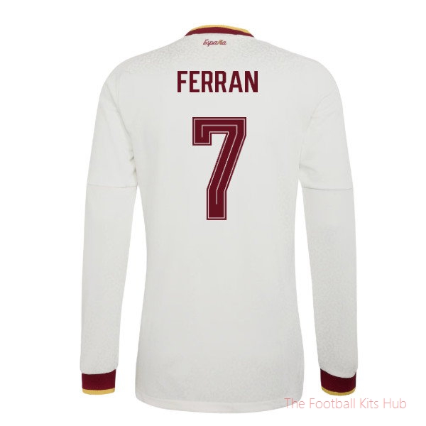 [JED] 2026/27 Spain Authentic Long Sleeves Away Shirt (Ferran 7)