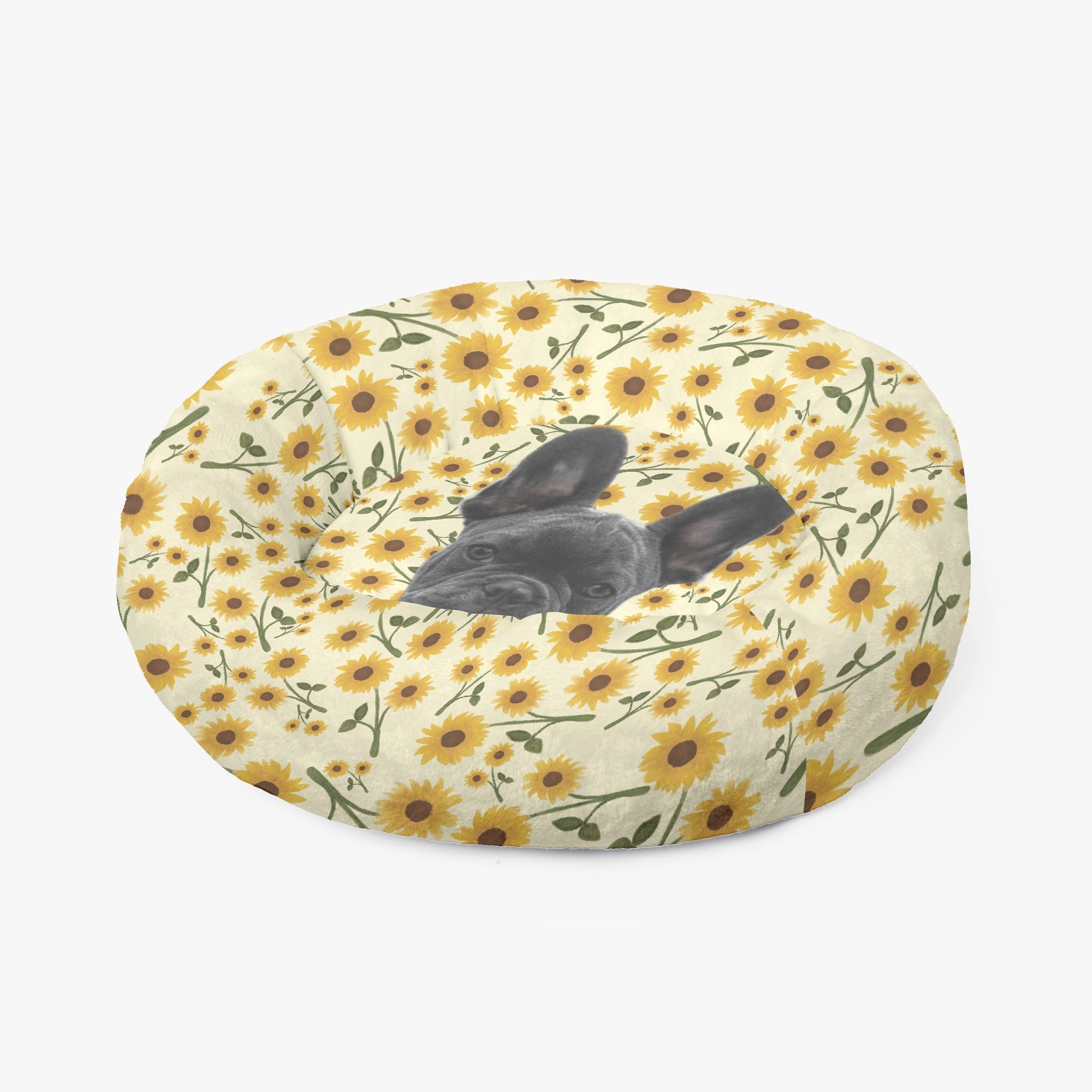 | Personalized Anti-anxiety Donut Bed For French Bulldogs Dog Supplies