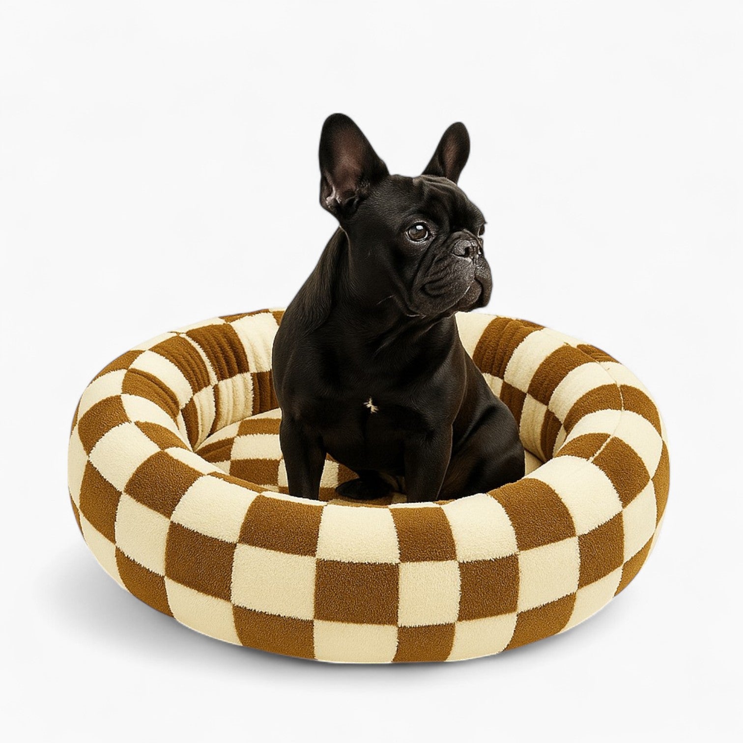 Bulldog Round Bed – Cozy & Plush Pet Nest Winter Wear | Breed-optimized