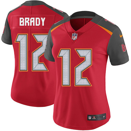 Official NFL Tampa Bay Buccaneers #12 Tom Brady Red Lim-v3