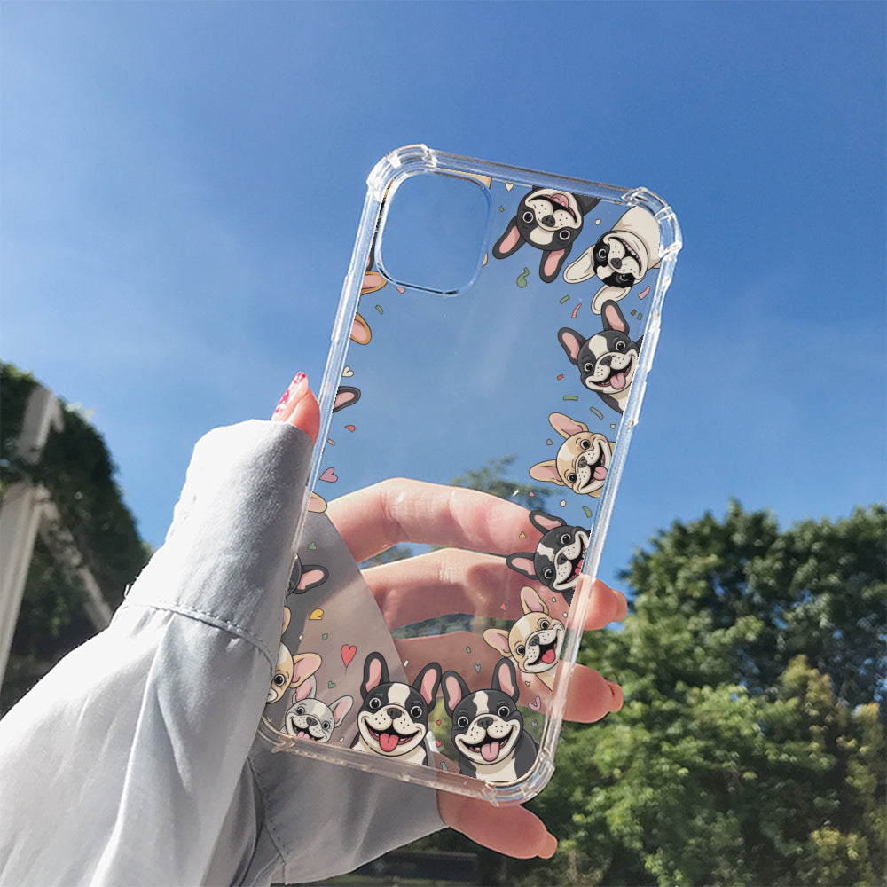 French Bulldog Gracie Clear Silicone Phone Case For Iphone, Samsung &