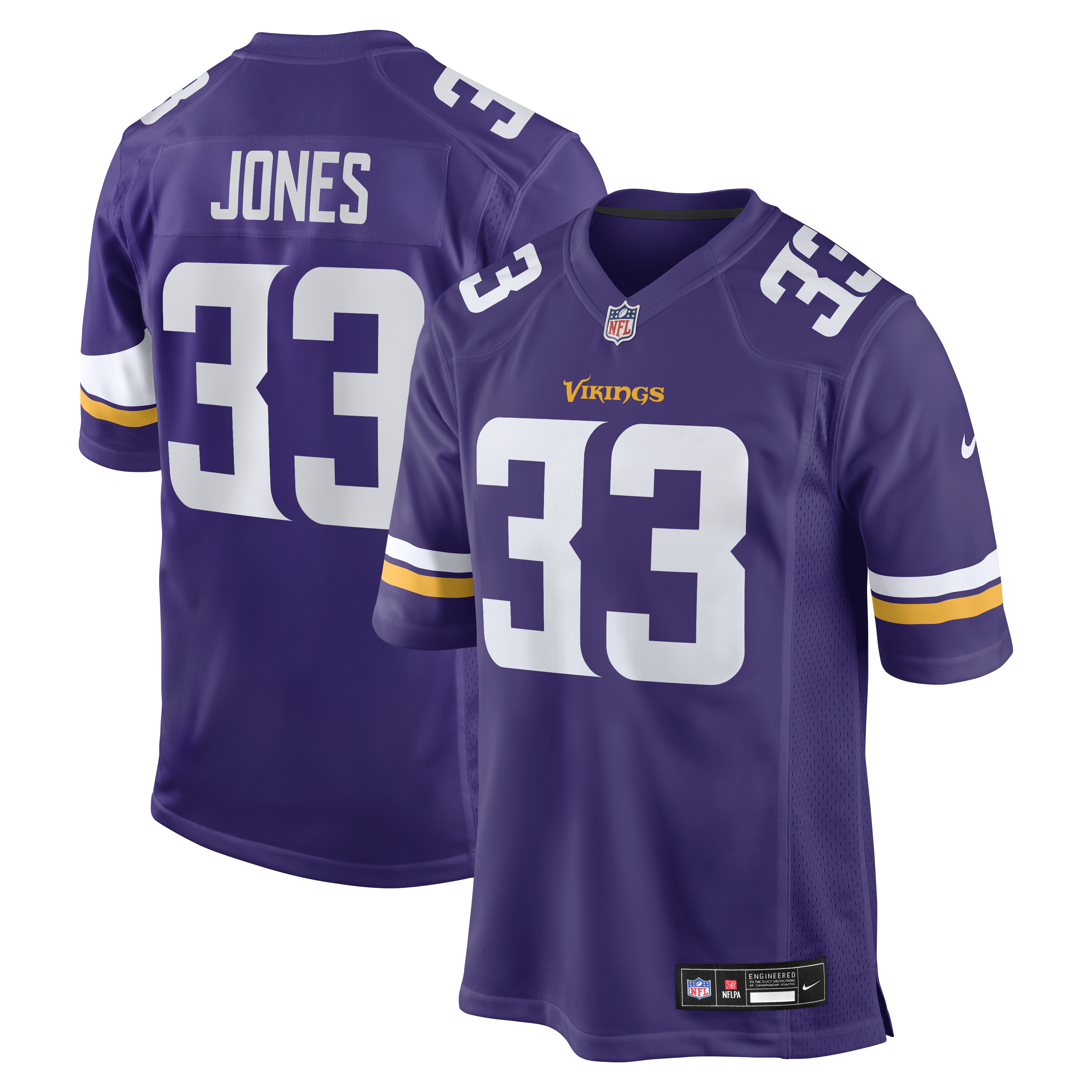 [LK] Aaron Jones Minnesota Vikings Game Player Jersey - Purple