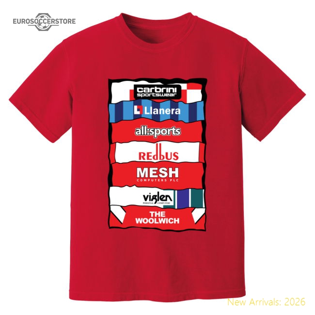 Charlton Sponsor History T-shirt (red) - Economical - Match Day Jersey
