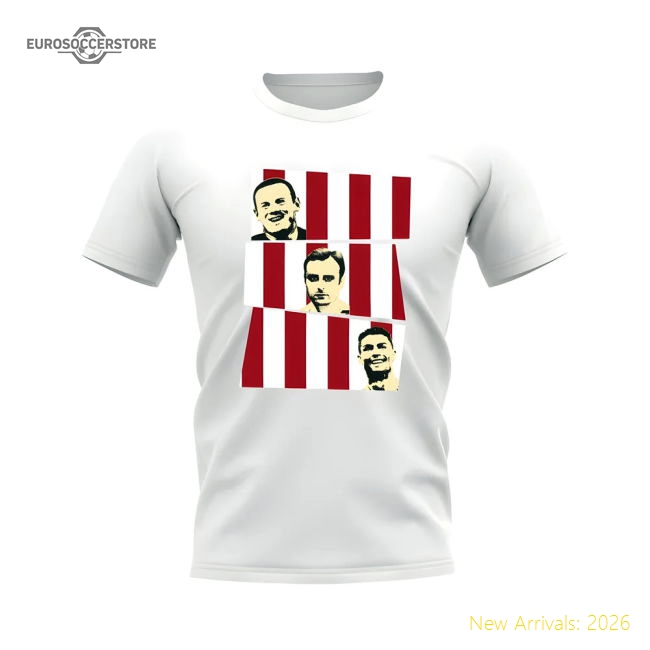 Authentic Rooney Berbatov Ronaldo Manchester United Trio T-shirt