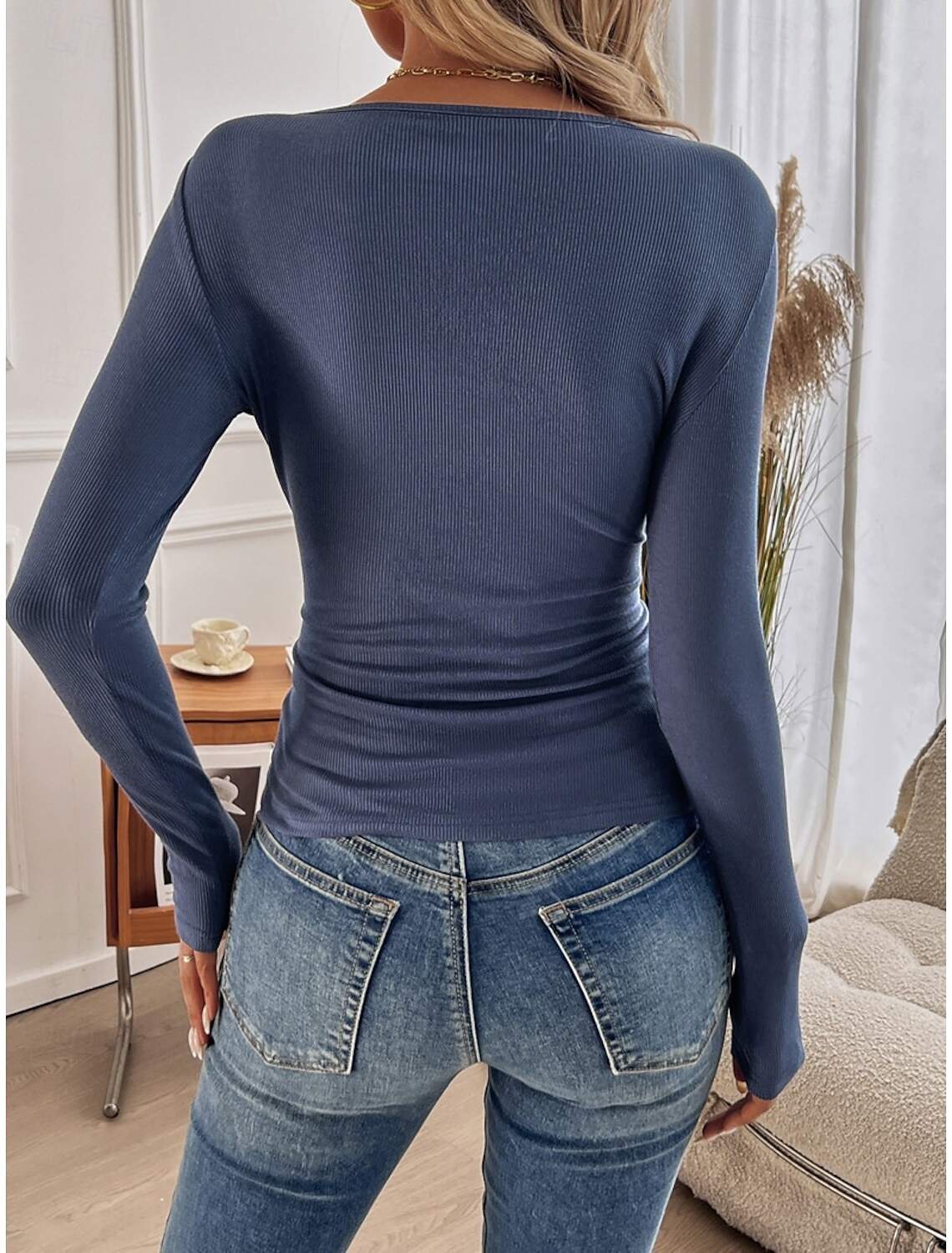 Women's Elegant Lace Tops Eyelet Blouse Elegant Daily Solid Color Regular Tops Long Sleeve Scoop Neck Regular Fit Daily Romantic Petite Tops Summer Holiday Wear