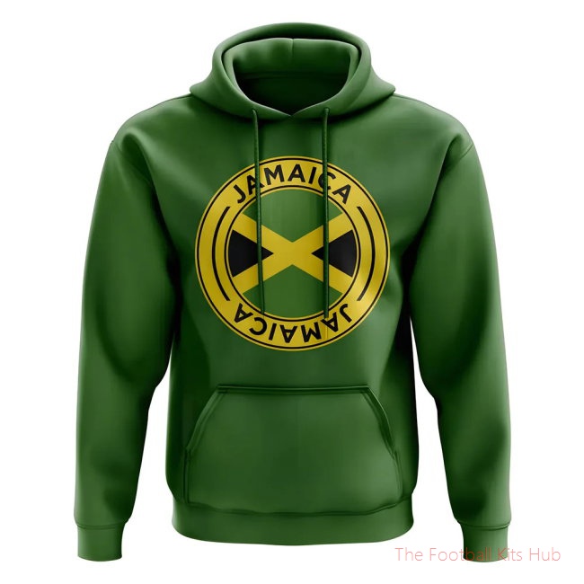 Men Jamaica Football Badge Hoodie (Green)