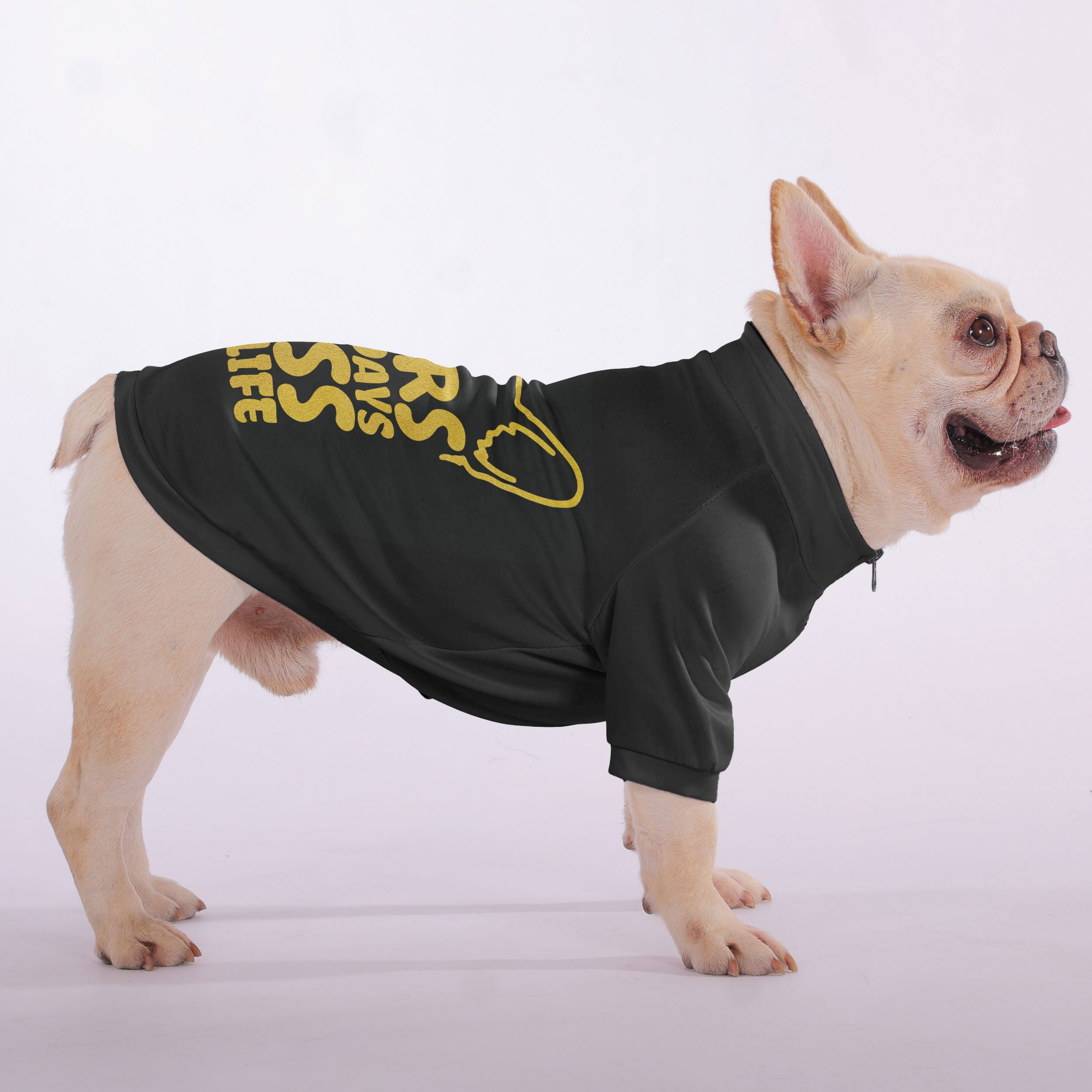 Lover Snuggly Zip-up Sweatshirt For French Bulldogs Frenchie Themed Wear