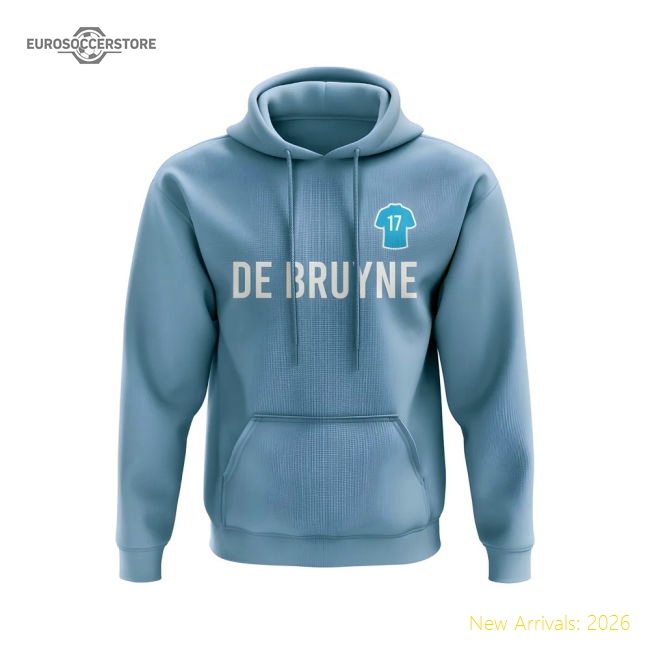 Classic Top-Grade Kevin De Bruyne Man City Number Hoody Sky