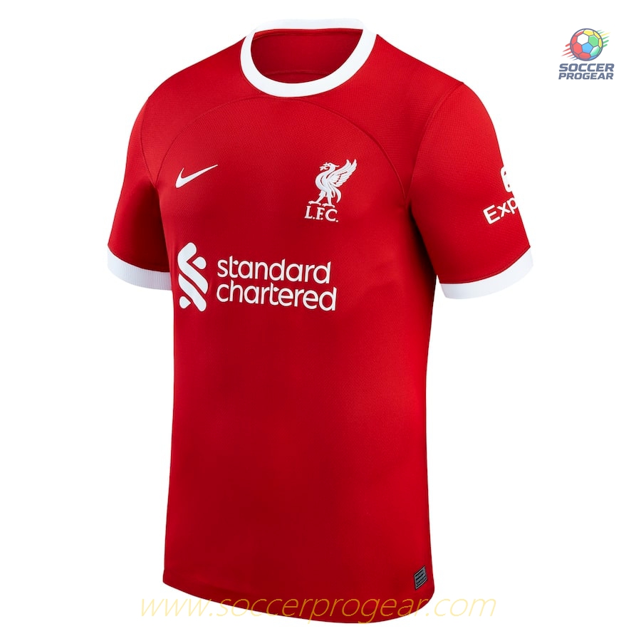 Liverpool Home Children Kit Shirt 2023 2024 Virgil