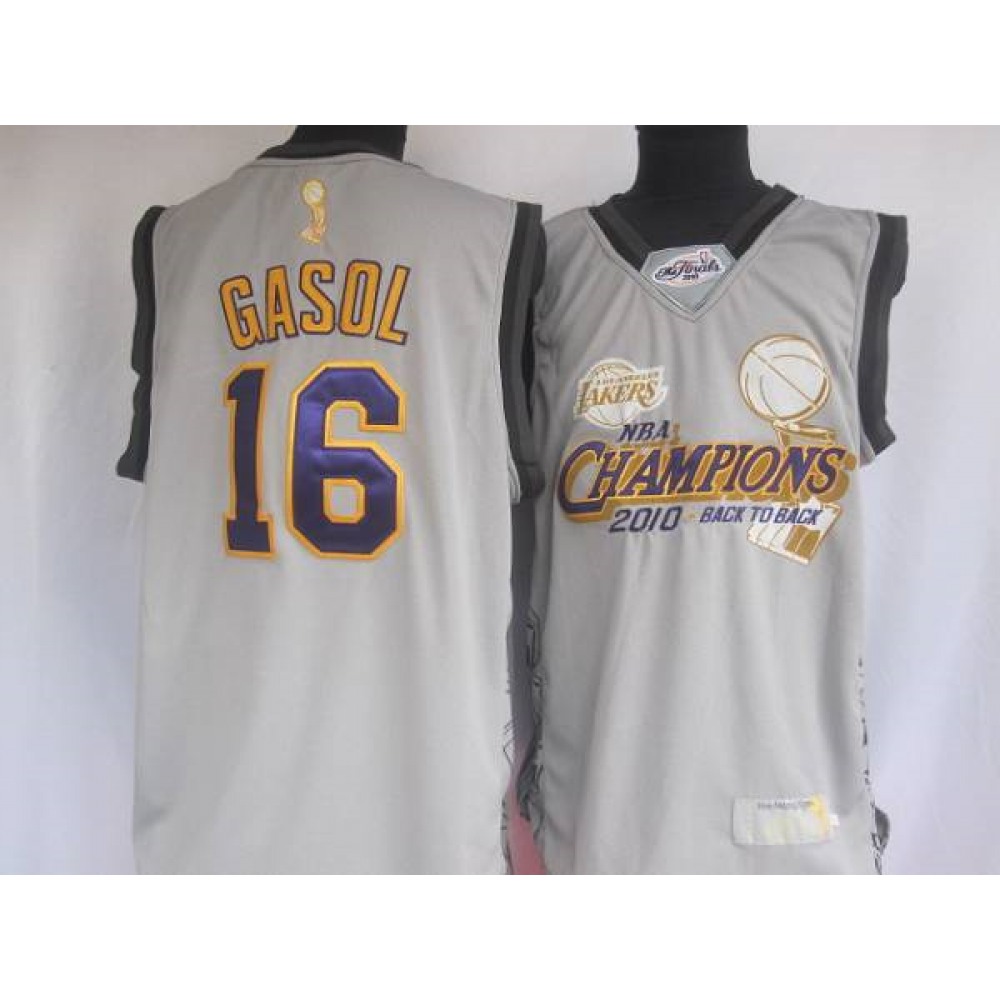 Fan Favorite Classic Men's LA Lakers #16 Pau None Basketball Jersey