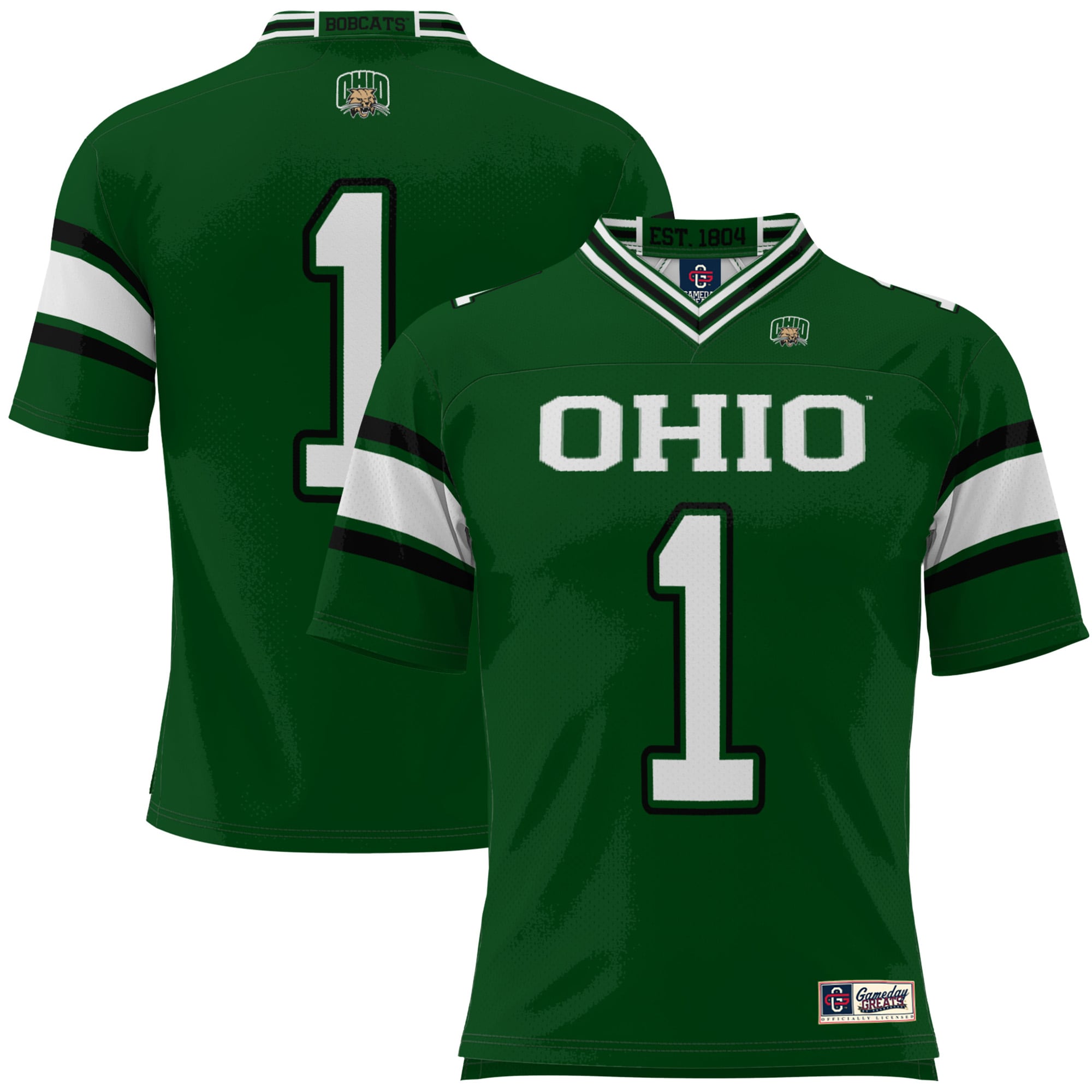 #1 Ohio Bobcats GameDay Greats 26/27 Football Jersey - Green