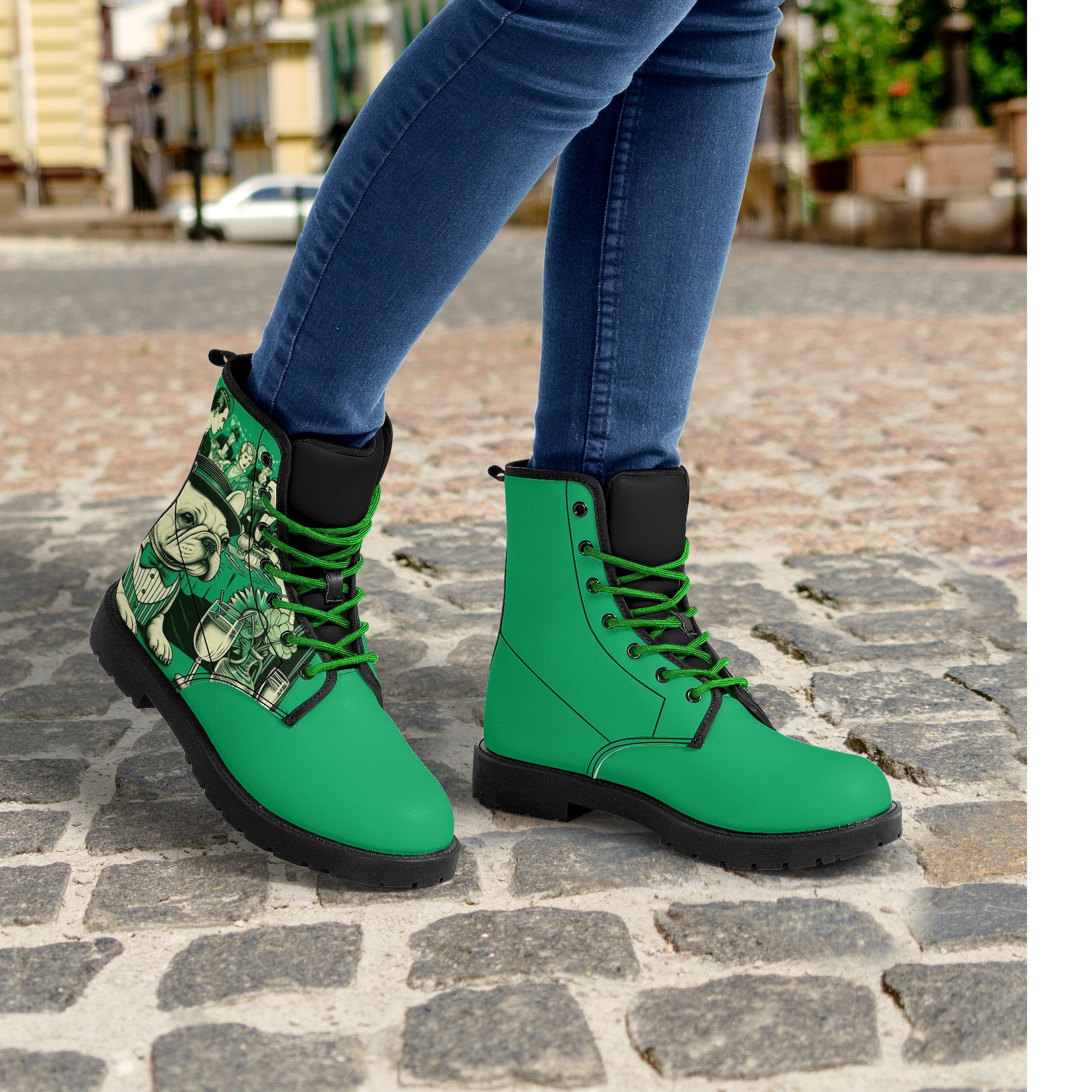 Culture-Inspired Fashion-Forward Gracie - Leather Boots for Daily Life