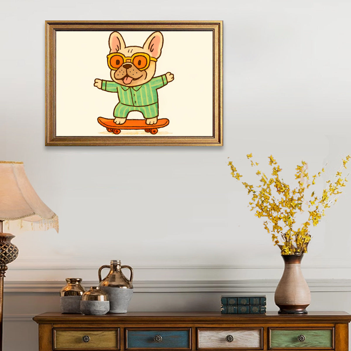 Cozy Pet-Lover Hank - Framed Poster • Wall Decoration for Street Style