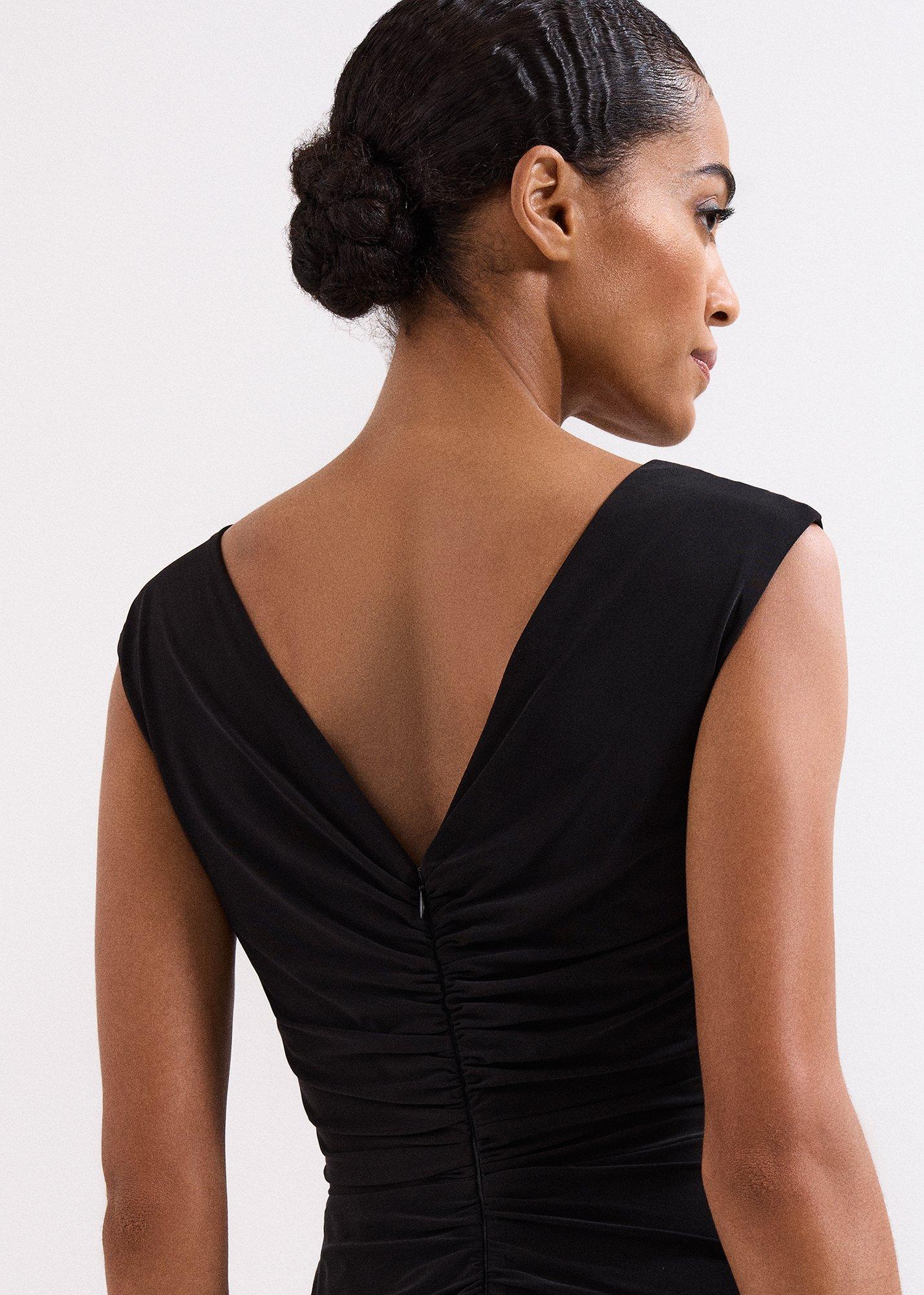 Petite Donna Black Maxi Dress